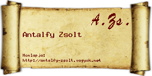 Antalfy Zsolt névjegykártya